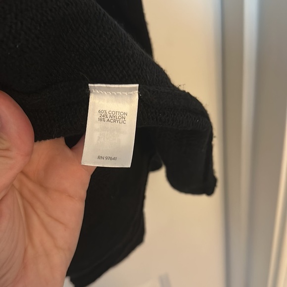 J Jill black shawl collar open front cardigan black medium petite - Picture 5 of 5